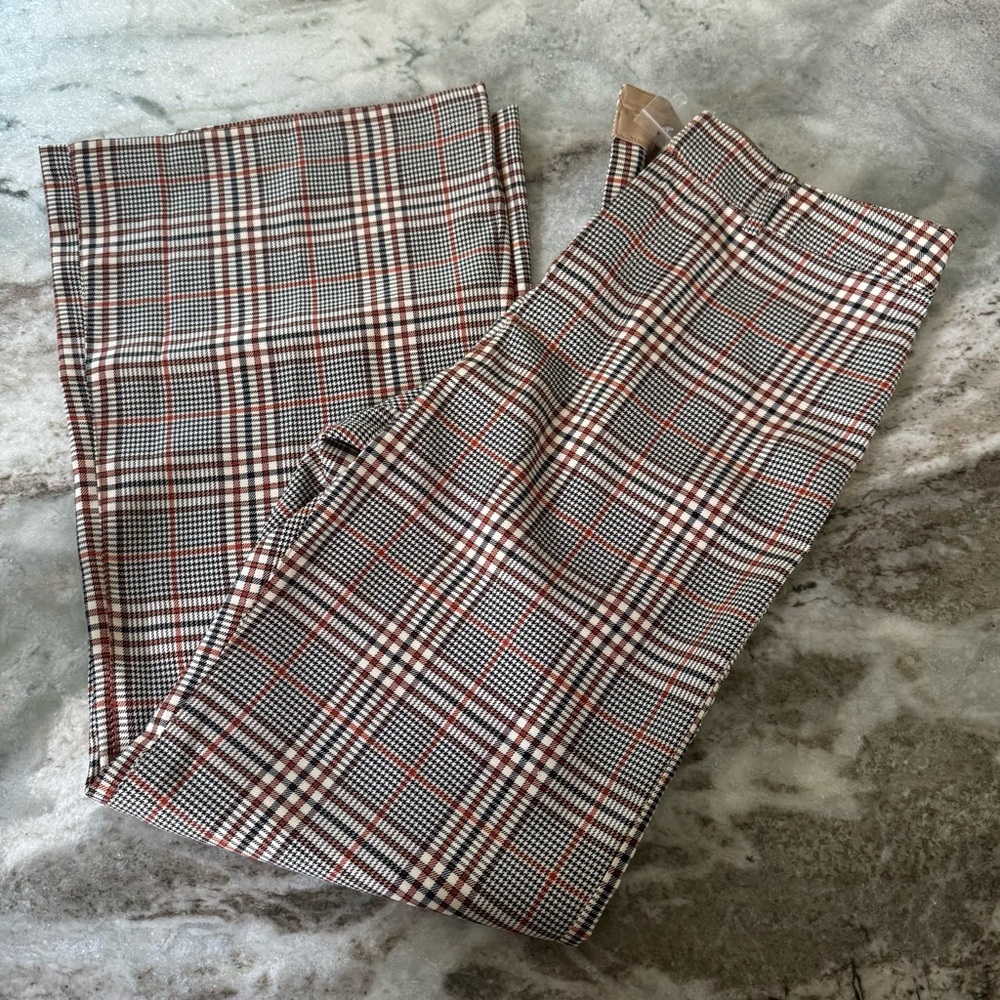 By Together Plaid Pants in Red and Black